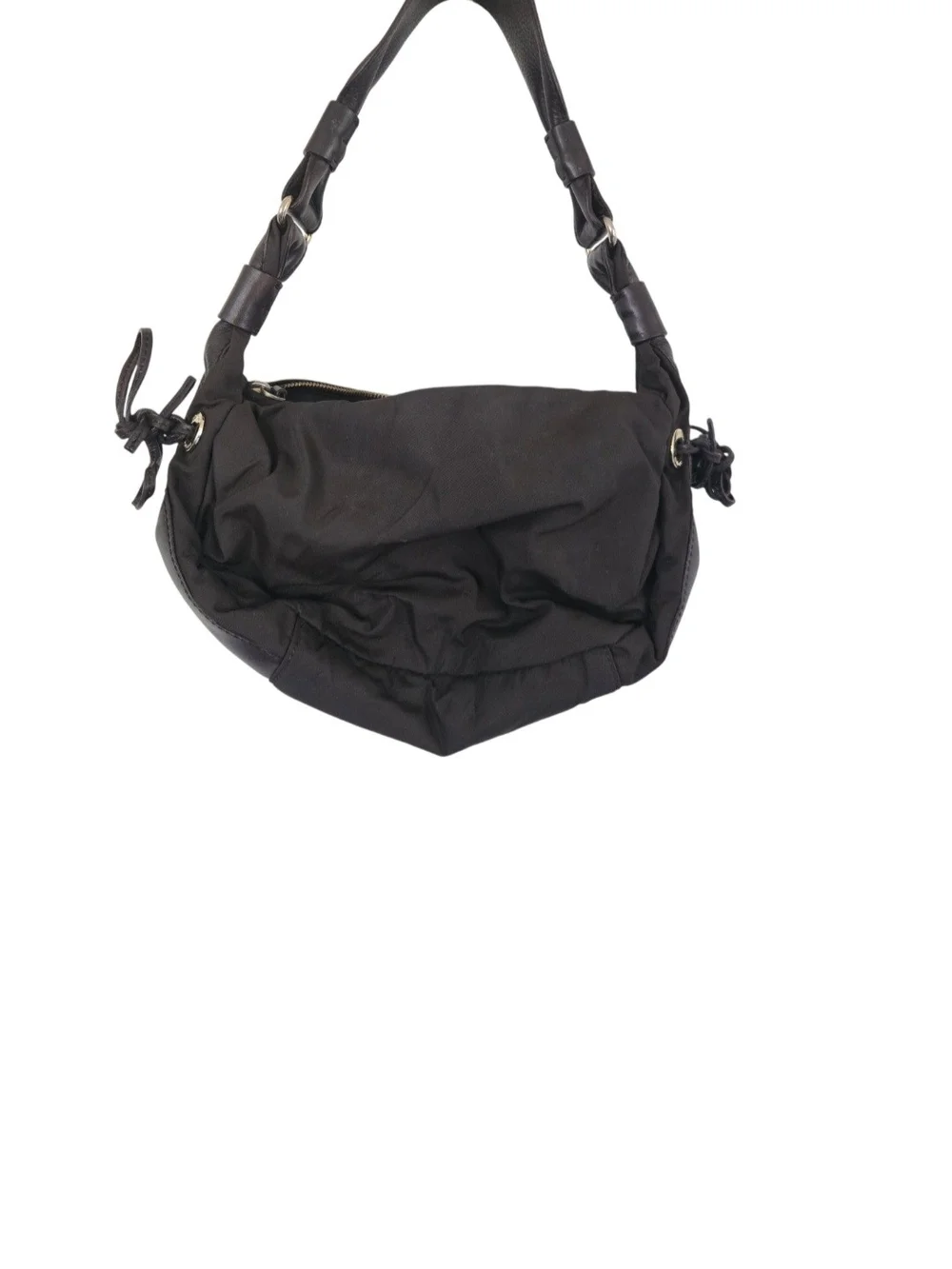 kate spade Black Hobo Shoulder Bag with Knotted Side Details